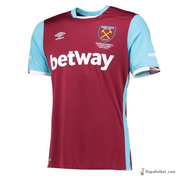 Camiseta West Ham United Replica Primera Ropa 2016/17 Rojo